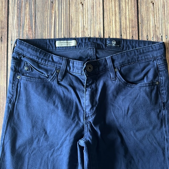AG Adriana Goldschmied Navy Blue Stevie Slim Straight Pants 29R - Picture 2 of 8